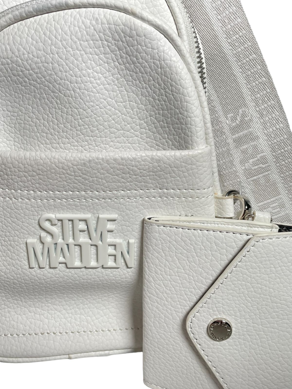 Bolsa Crossbody Steve Madden Blanca con Tarjetero