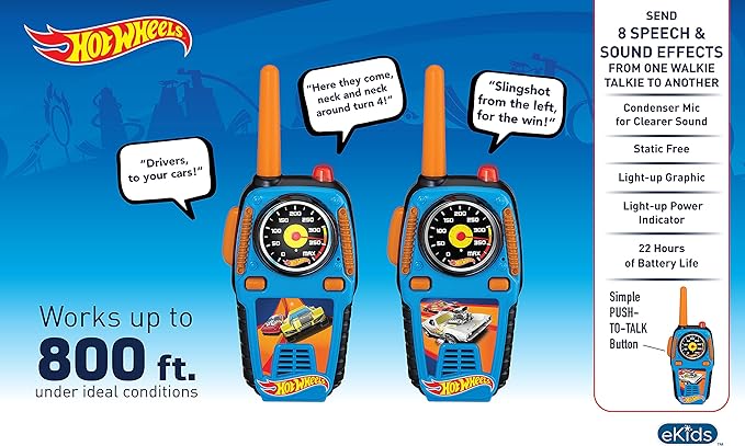 Walkie Talkies Hot Wheels con Luces Integradas